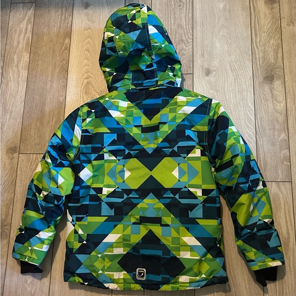 Phibee Snowboarding/Ski/Winter Jacket Size 12 Boys (146/152) Blue And Green - Picture 2 of 8